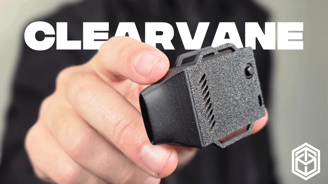 ClearVane held up to the camera